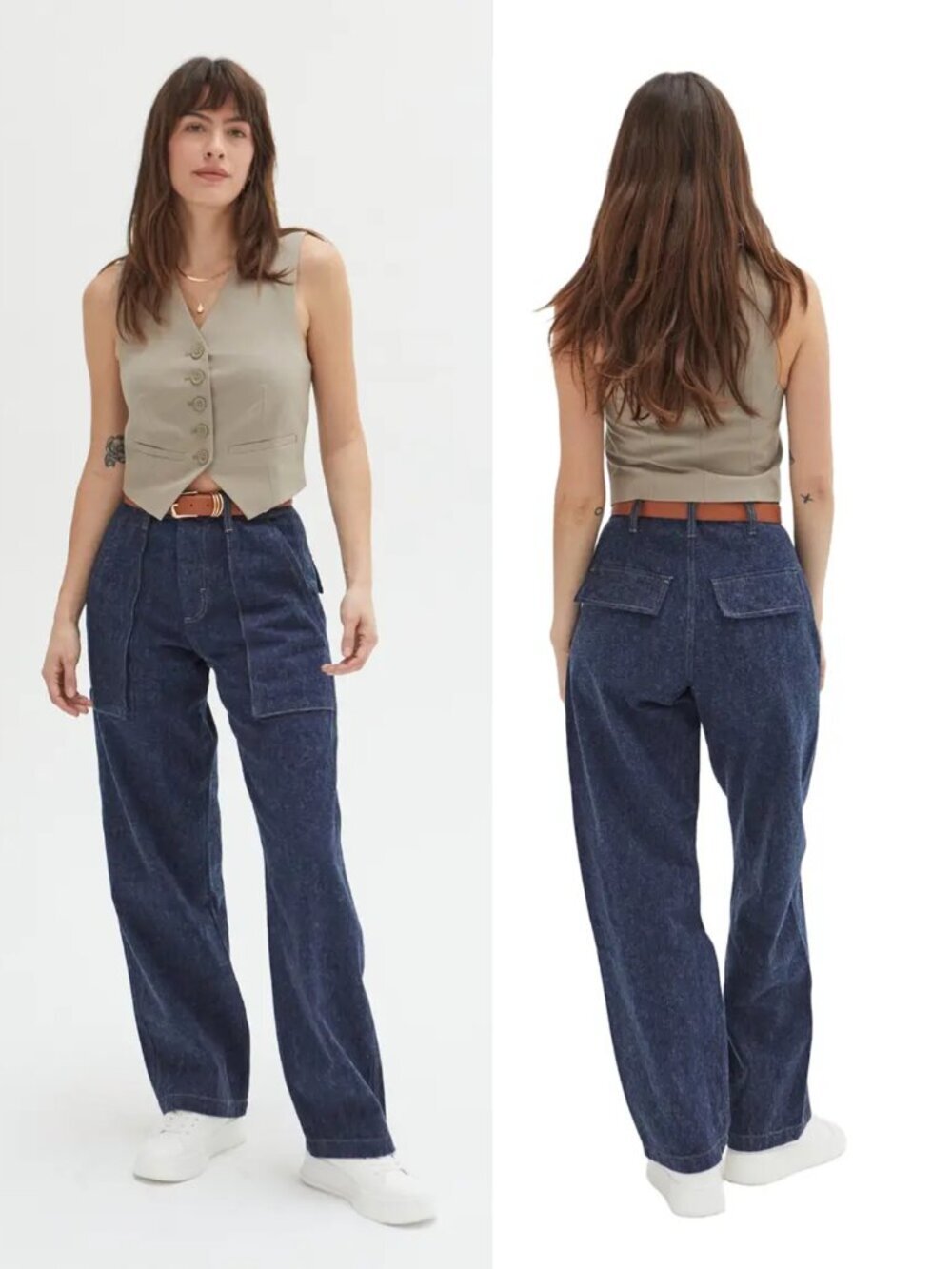 NWT New OLIVER LOGAN Easton Jeans Wide Leg Mid Rise Timbers Size 29
